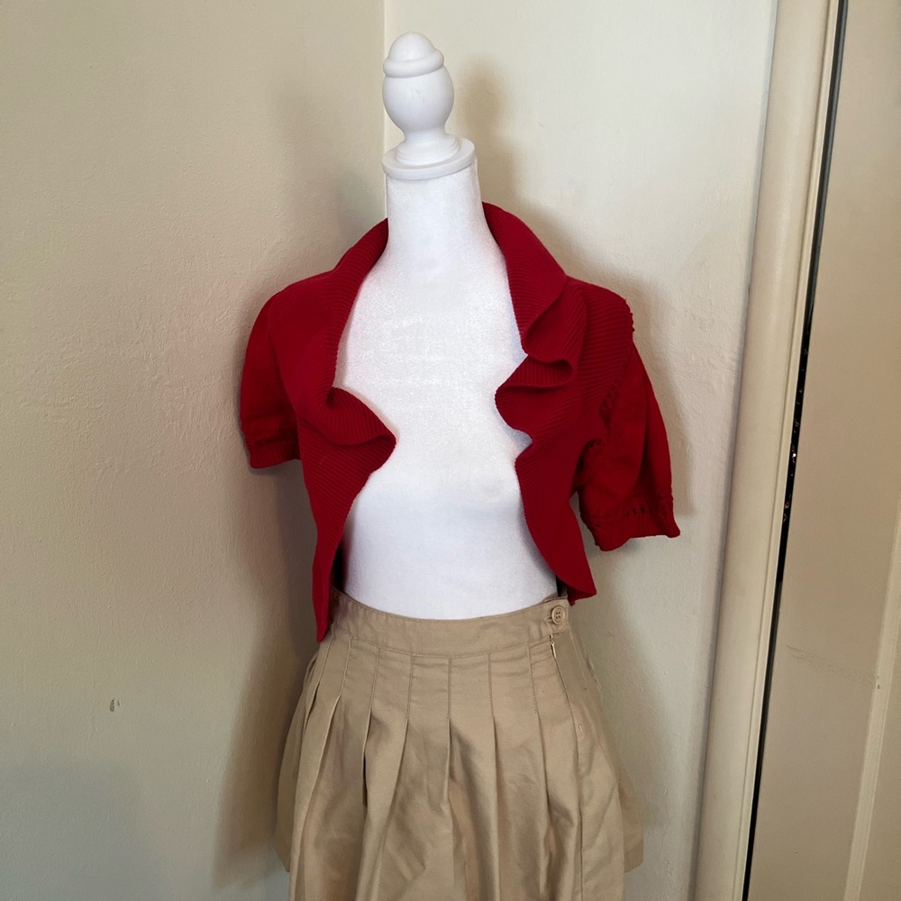 Grace Elements Red Short Sleeve Blazer